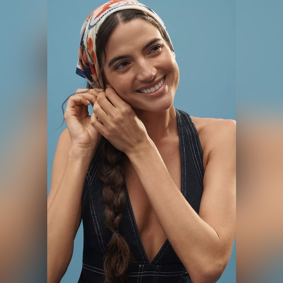 NWT Pilcro Halter Deep-V Seamed Open-Back Mini Dress - Picture 2 of 12